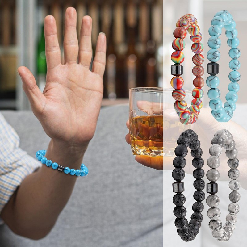 Liquor Bracelet Anti Alcohol Drinking Bracelet-Emotional Soothing Wrist Stones gallery