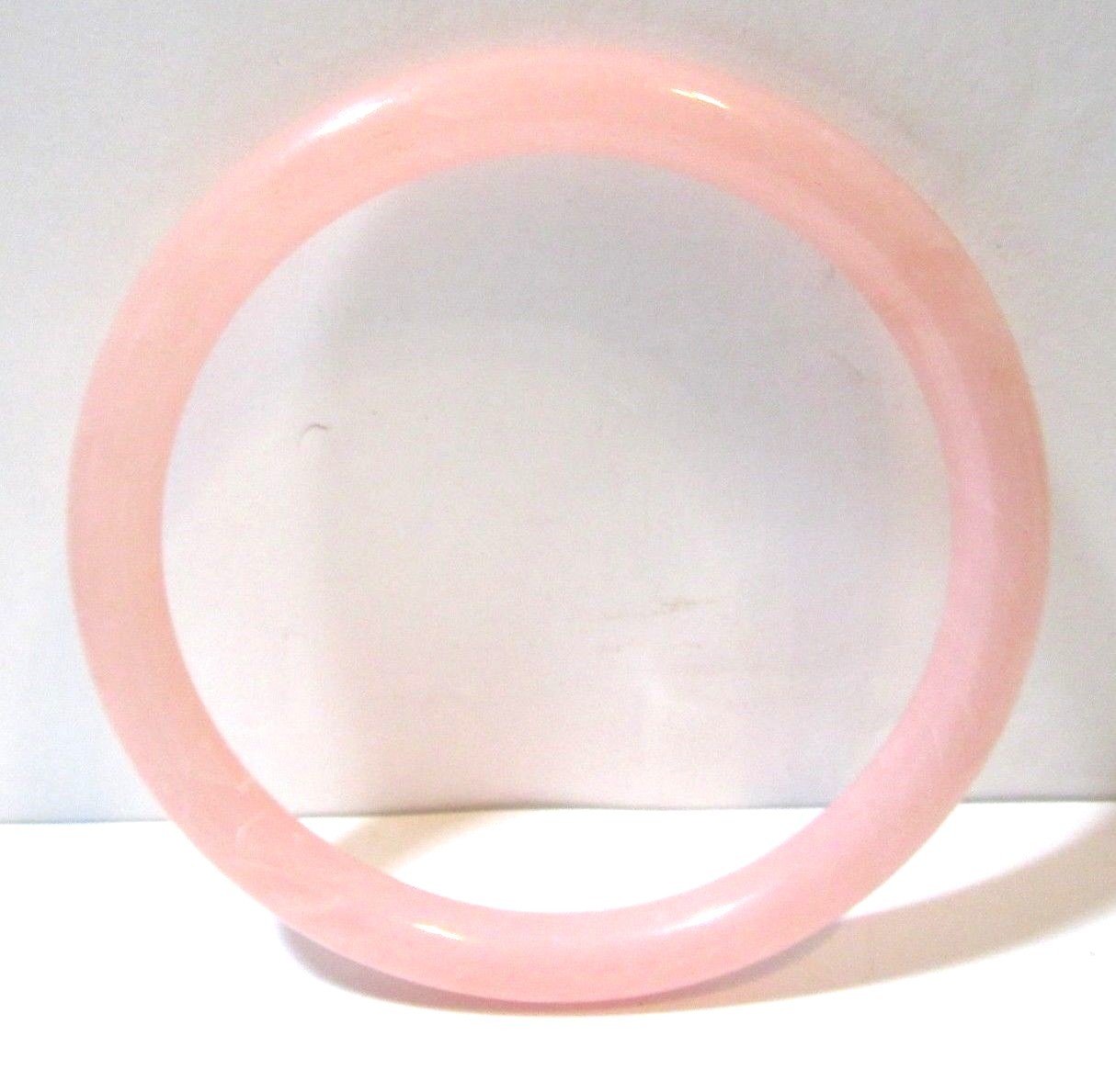 LIGHT PALE BABY PINK CLASSIC SHAPE CONTEMPORARY MODERN PINK BANGLE BRACELET gallery