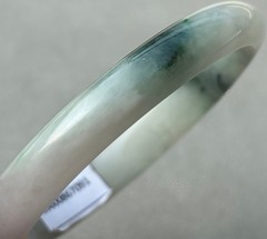 56mm Natural Ice Green Jadeite Jade Bracelets Burma Emerald Jade Bracelet Bangle