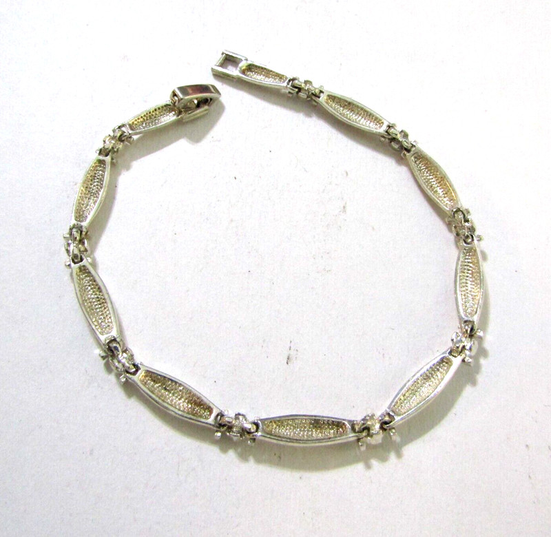 Crystal Link Bracelet Silver Tone 5 mm 8 in gallery