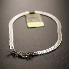 Monet Silver Tone Herringbone Chain Bracelet Signed Lobster Clasp NWT