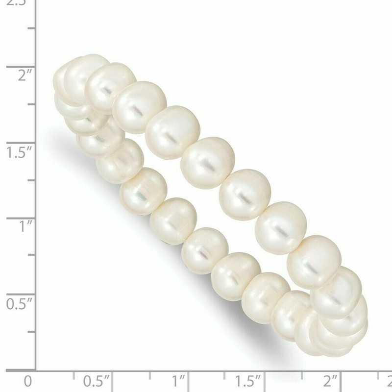 White Genuine Fresh Water pearl Stretch Bracelet for Women gallery