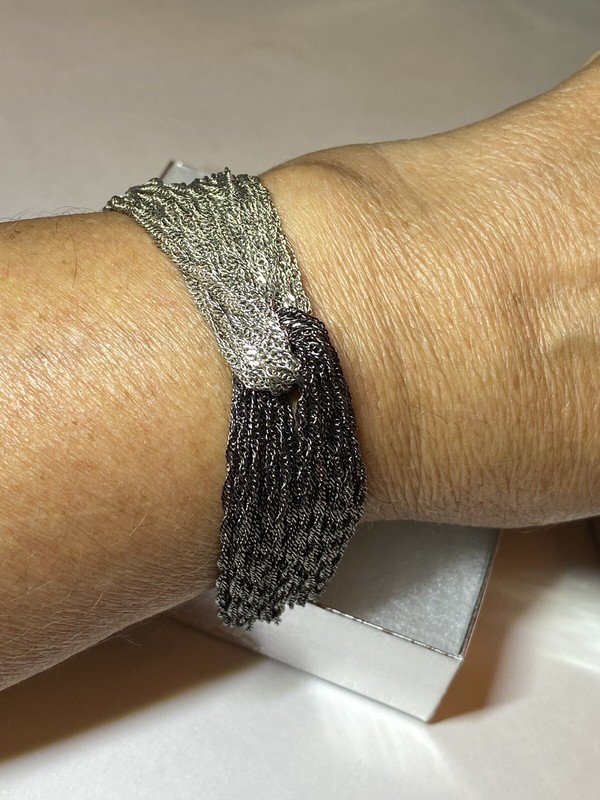 Silver & Black Multi Chain Bracelet gallery