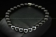 Beads Bracelet Handmade Jewelry Matching Invicta Watches Black & Gunmetal
