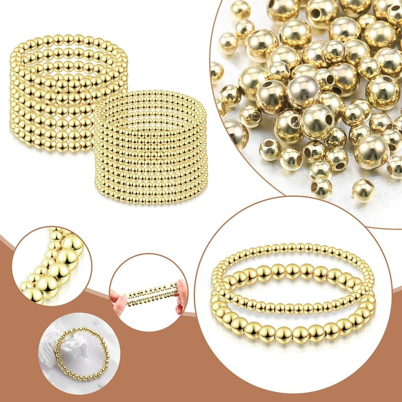 Gold Filled Bead Bracelet Signature Handmade Stackable Stretchy Beauty Bracelets gallery