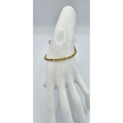Oshena Radiance Tennis Bracelet Womens OS Green Baguette Crystal Gold MSRP $88