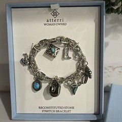 Atterri Western Charm Silver Tone Bracelet