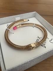 NEW Betsey Johnson Gold Glitter Pencil Bracelet – Teacher Gift – Gift Box