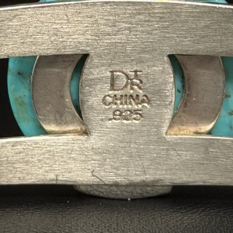 DTR Jay King Sterling Silver & Turquoise Cuff Bracelet 6.5” 27 grams gallery