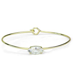 Women’s Gold Plated Brass Bangle CZ Clear – Everyday, Just Because | Wife, Best