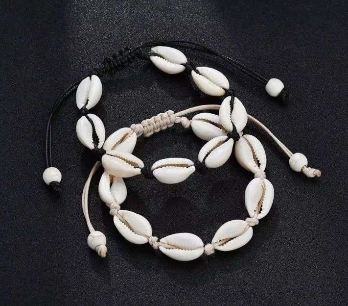 Cowrie sea Shell Adjustable Bracelet anklet unisex Boho Beach Festival Jewelry gallery