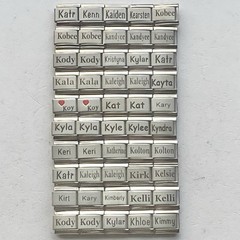 50 Pieces ITALIAN CHARMS 9 MM lot #449 Wholesale New Old Stock NOS Link Pieces