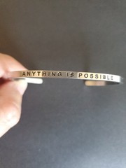 Stainless Steel Inspirational Bracelet “Anything Is Possible”
