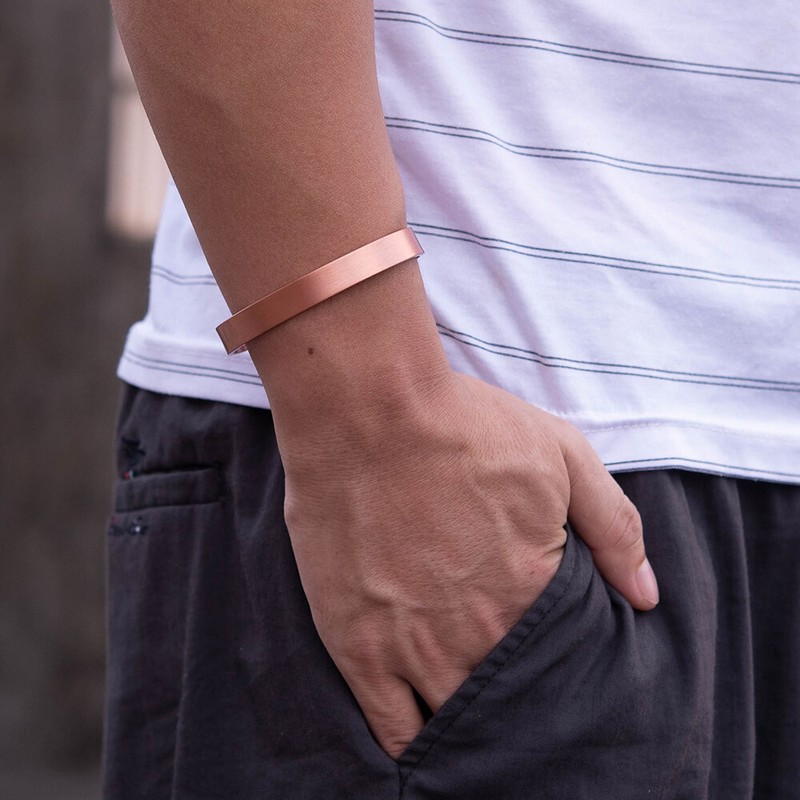 2× Pure Copper Magnetic Bracelet Arthritis Therapy Energy Bangle Pain Relief USA gallery