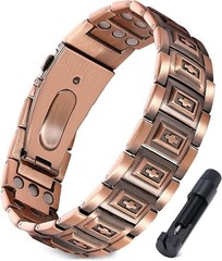 Jecanori Copper Bracelet for Men, 3X Strength Magnetic Bracelets for Men