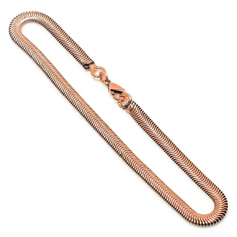 Pure Copper Snake Chain Bracelet Copper Arthritis Pain Relief Biker Bracelet gallery