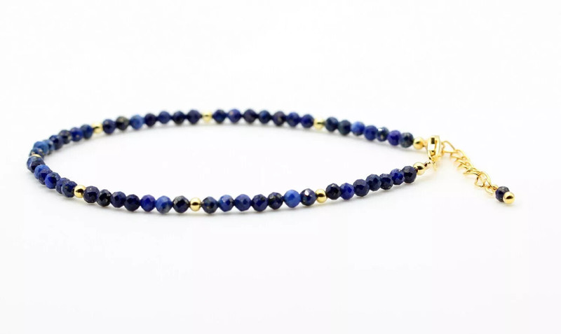 2025HOT Handmade Eco Friendly AAA 2mm Quality Lazuli Lapis Blue Women Bracelet gallery