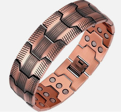 GMOX Men’s Copper Bracelet,3X Strength 99.99% Copper Magnetic Adjustable Length