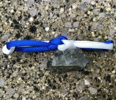 Israel colours Bracelet Wristband Adjustable Paracord blue White Friendship