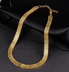 Women Girl Titanium Stainless Steel 9 mm Gold Mesh Rope Chain Bracelet 6.5-8.5″
