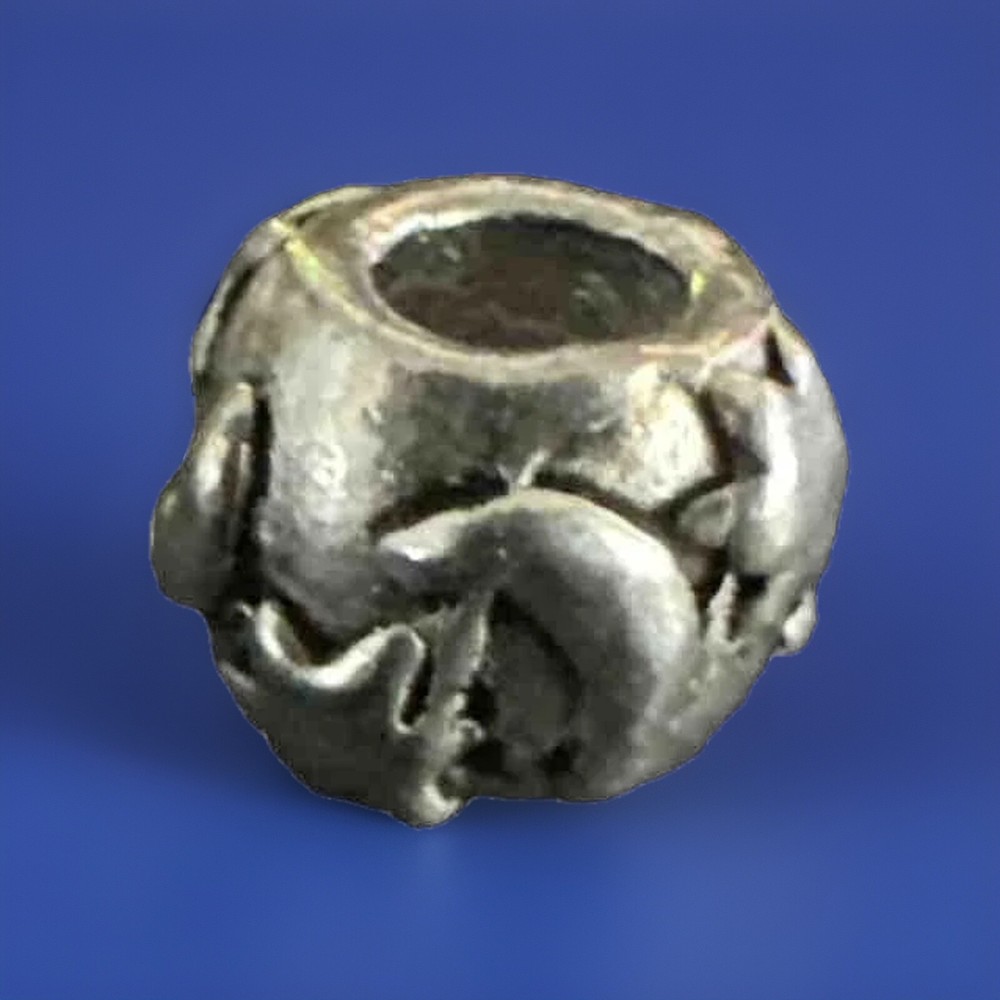 Moon Star Slide Charm Bead 925 Silver for Cable Bracelet Necklace Jewelry Gift