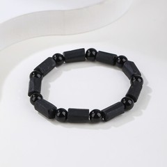 Handmade Black Tourmaline Bracelet with Black Agate Beads, Men’s and Women’s