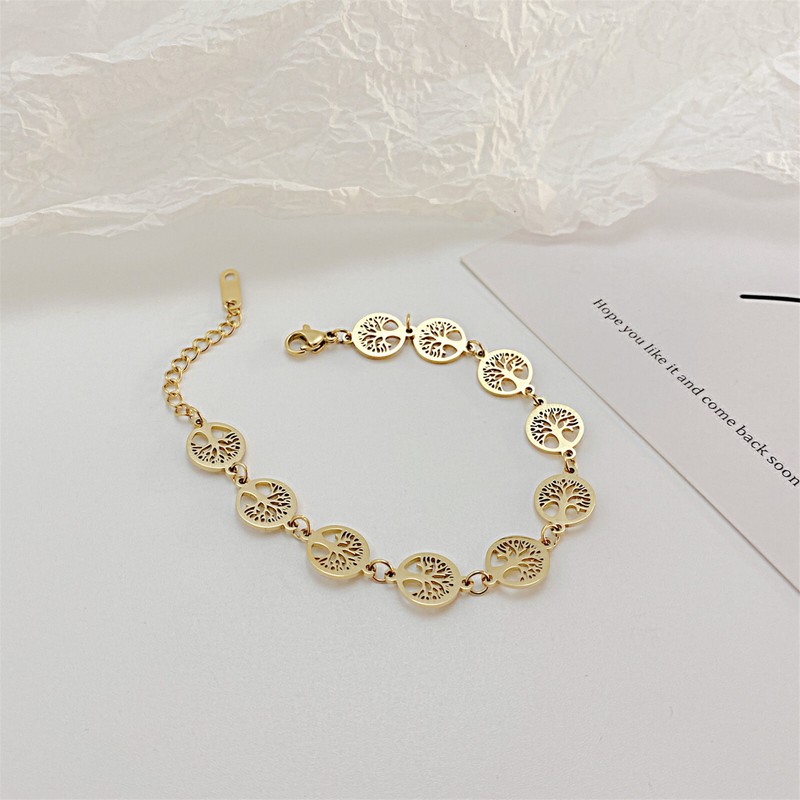 Stainless Steel Tree of Life Charm Bracelet for Womens Girls Christmas Gift gallery