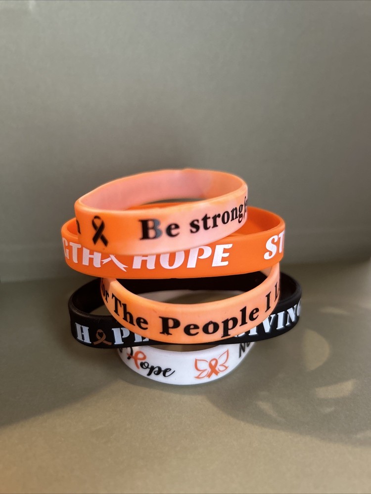 NEVER GIVE UP Motivational & Inspirational Silicone Wristband Bracelets 5pcs
