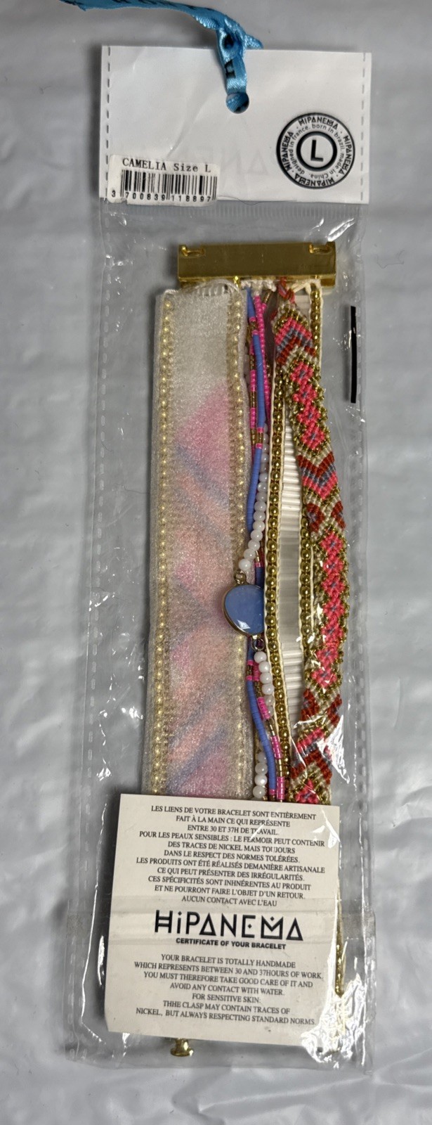 HIPANEMA bracelet Camelia Size Large Handmade NWT B16 gallery