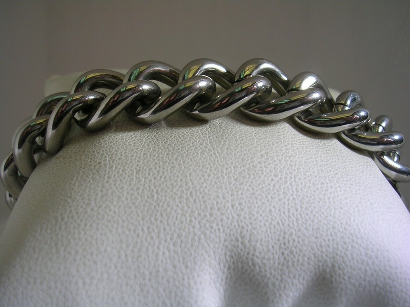 OPEN LINK BRACELET IN STAINLESS STEEL COMES IN 8 1/4", 7 3/4" AND 7" gallery