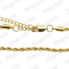 Designer Inspired 18K Yellow Gold Filled Rope Chain Bracelet 7″-9inch Adjustable