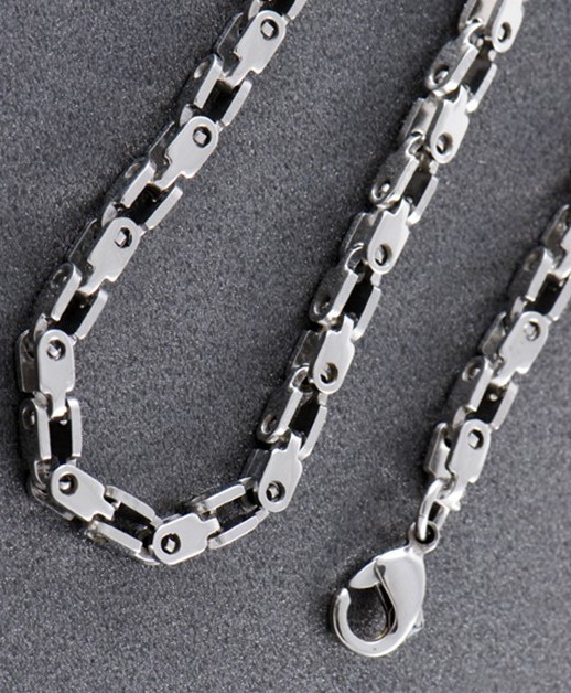 8"-32" Men's Jewelry 5mm Stainless Steel Link Bike Chain Necklace Bracelet gallery