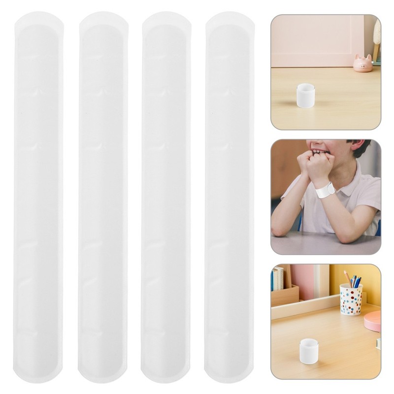 50 Pcs White Snap Bracelets Graffiti Slap Bands Kids Birthday for gallery