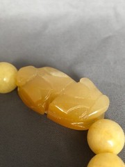 Yellow Jade Bracelet Pi Xiu Yao Xie Dragon Feng Shui Fortune Luck Power