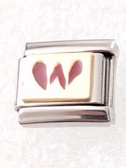 Authentic Boxing Red Letter “W” Italian Charm 9mm Link K234