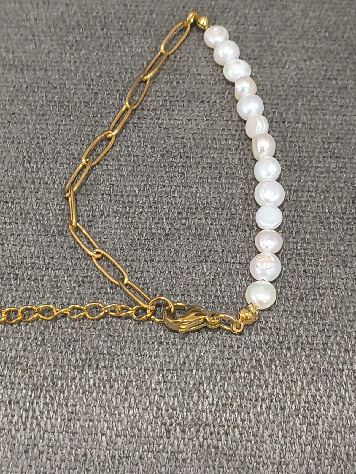 Louise Carter 18K Gold Plated Laney Pearl Bracelet 8.5" + 2" gallery