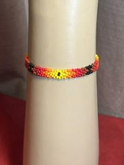 Autumn Tone Colors Seed Beaded Bracelet