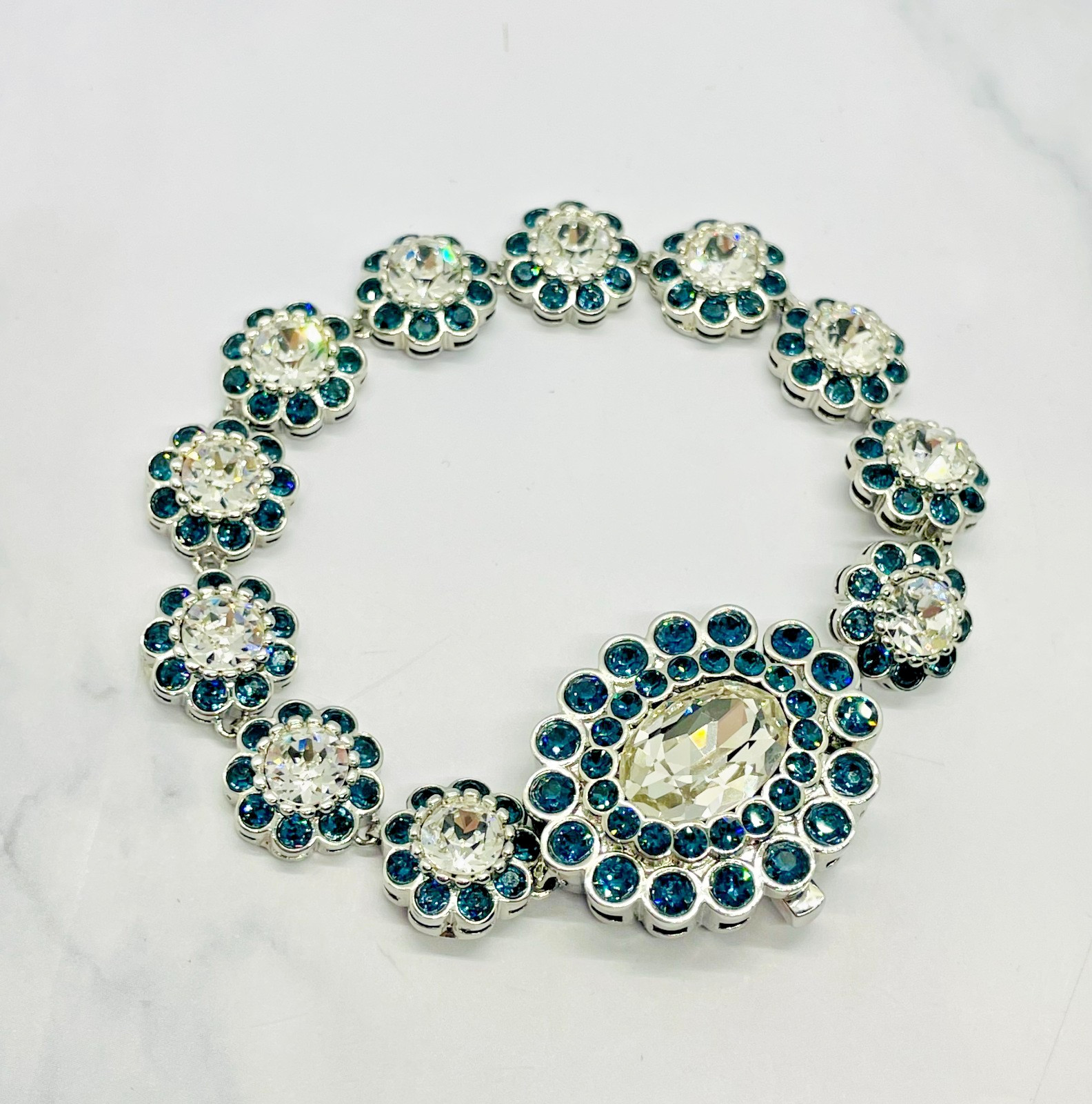 MIU MIU Blue Rhinestone Bracelet - Pre owned / MA5982 gallery