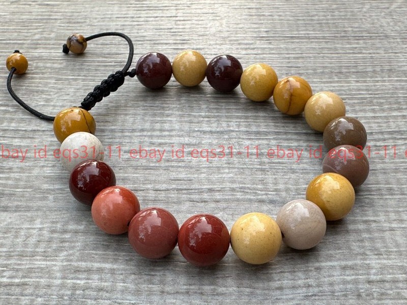 Grade A++ Mookaite Adjustable Bead Bracelet 6/8/10mm, Wholesale Bulk Lot gallery
