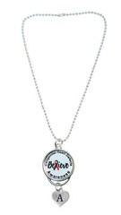 Custom Congenital Heart Defects Awareness Rear View Mirror Charm Initial Family