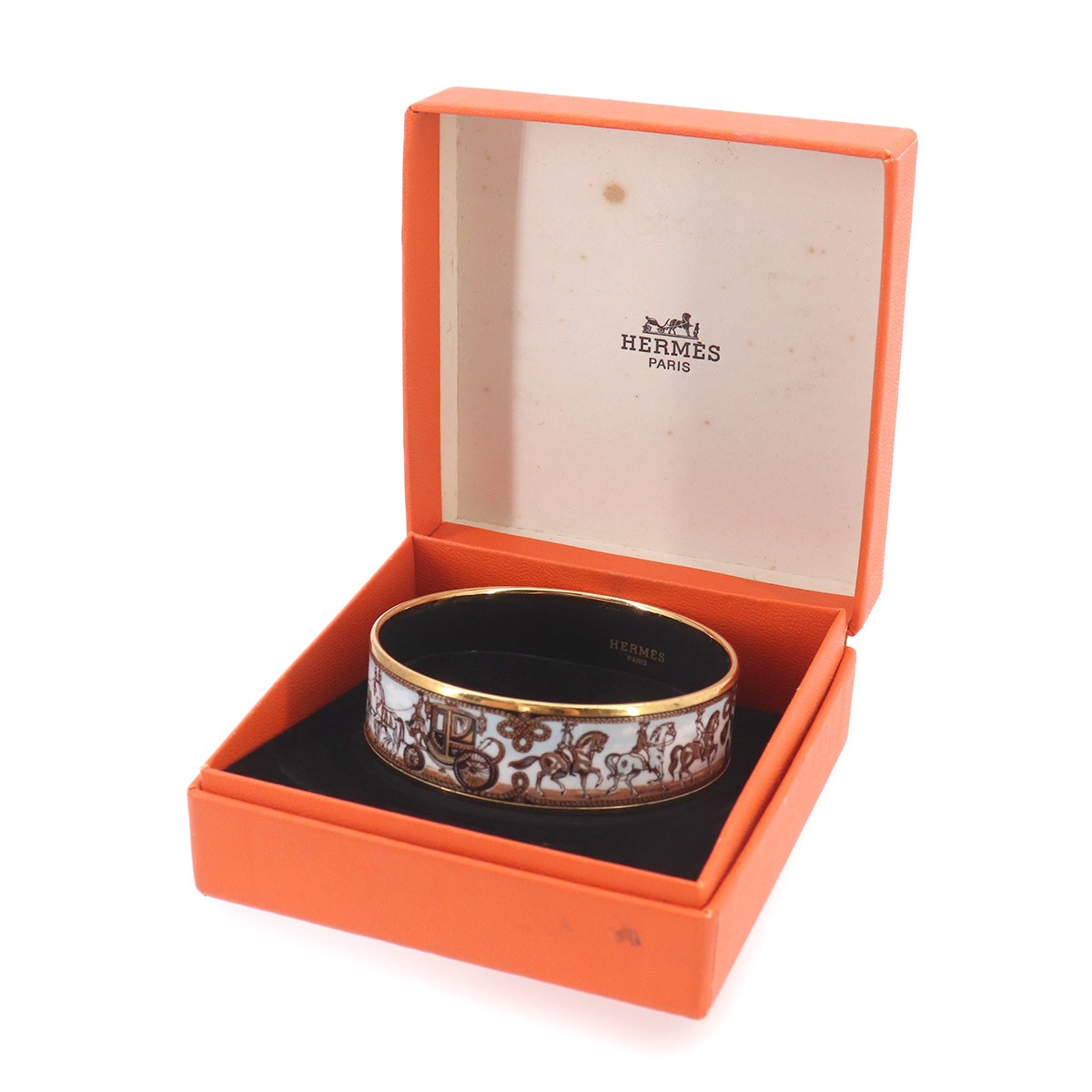 HERMES Email GM Bracelet Bangle Multicolor Gold Accessory 90324058 gallery