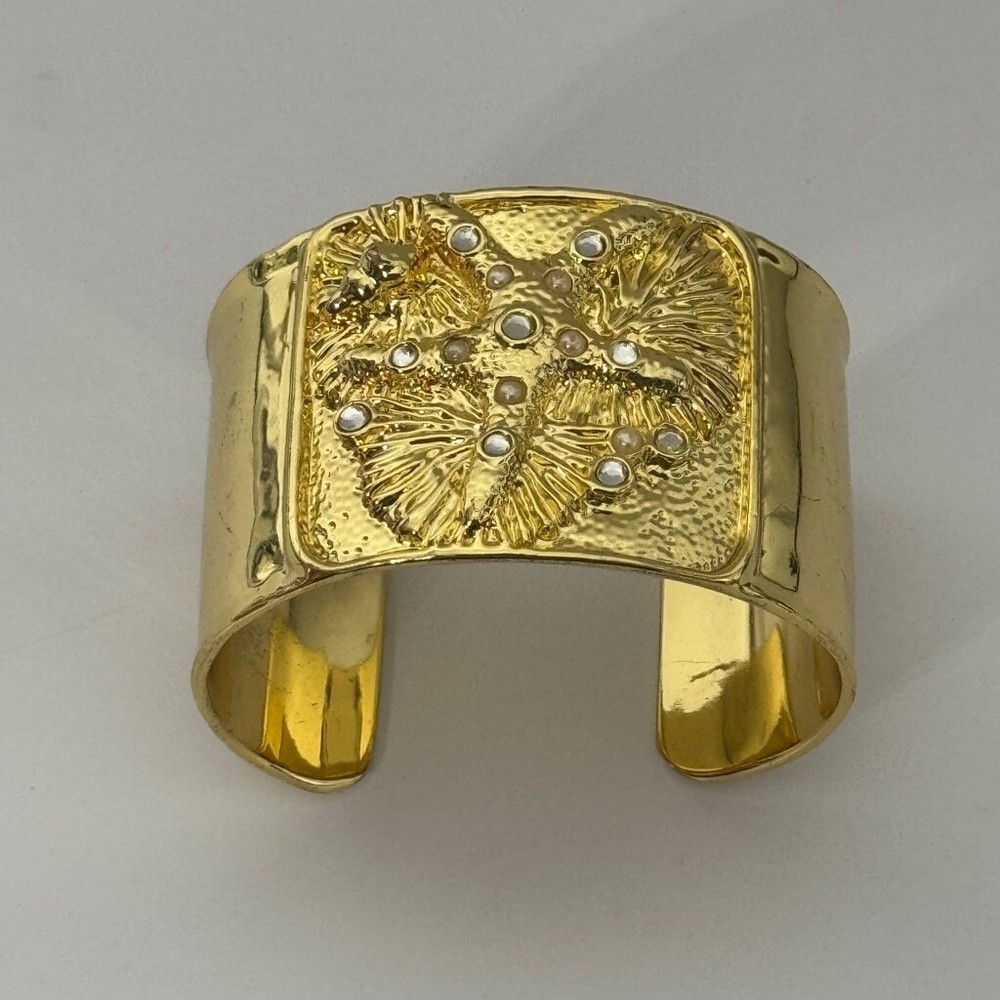 Lilly Pulitzer Gold Metallic Sea Treasure Cuff