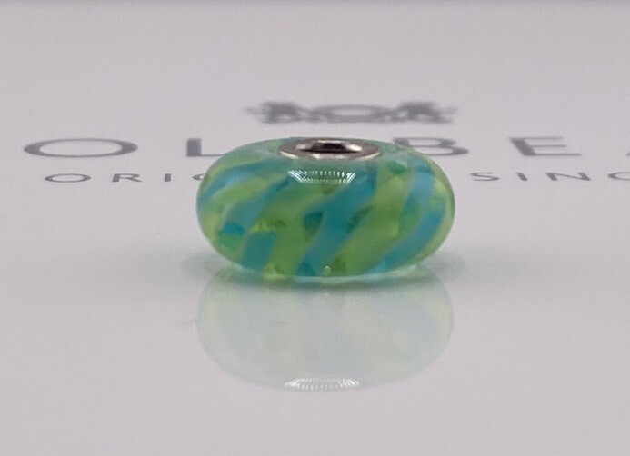 Trollbeads Light Blue Green Braid Bead gallery