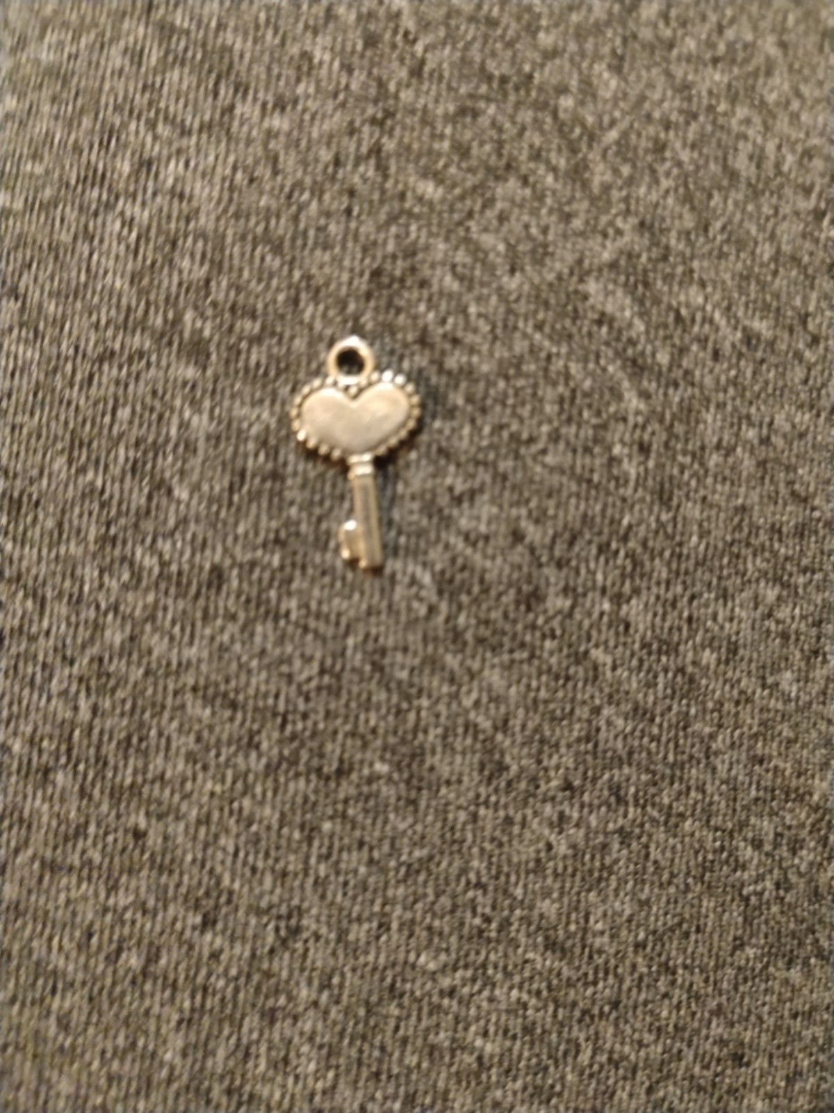 Tibetan Silver Heart Key Charm gallery