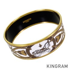 HERMES Email GM Bracelet Gold White GP Women’s Pre-owned