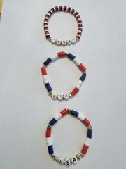 PATRIOTIC USA STRETCH BRACELETS – 3 PCS