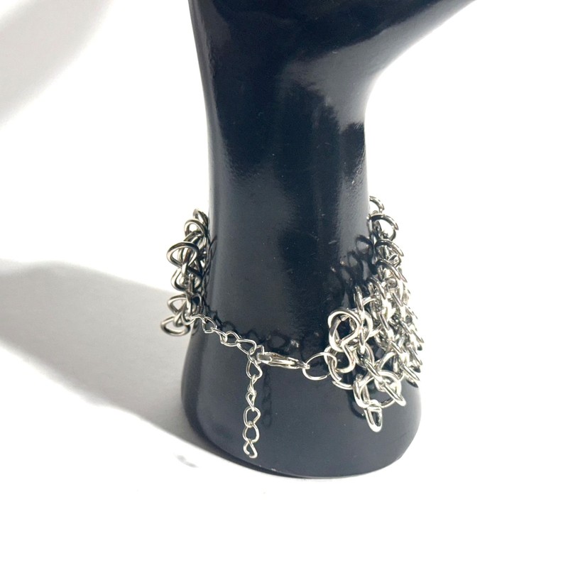 Gothic Chain Maille Chainmail Bracelet Interlocking Rings Medieval Castlecore gallery