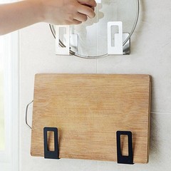 4 Pcs Chopping Board on Wall Hooks Shelf Bracket under Sink Organizer