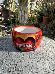 Chunky Wide Tattoo Style Bangle Bracelet Plastic Ed Hardy ? Koi Fish Heart Love