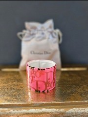 Dior Vintage Y2K Pink Slap Bracelet With Dior Pouch